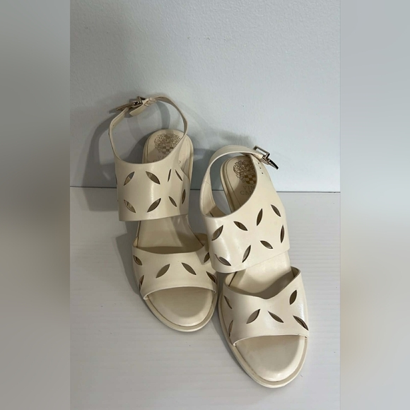Vince Camuto Ivory Cutout Sandals - Picture 2 of 8